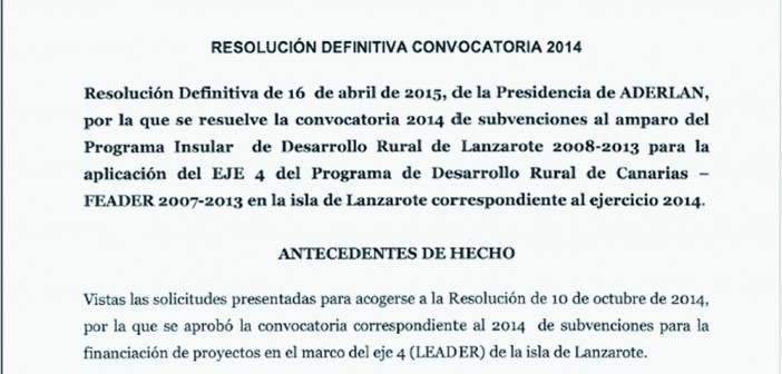 RESOLUCION DEFINITIVA 2014.